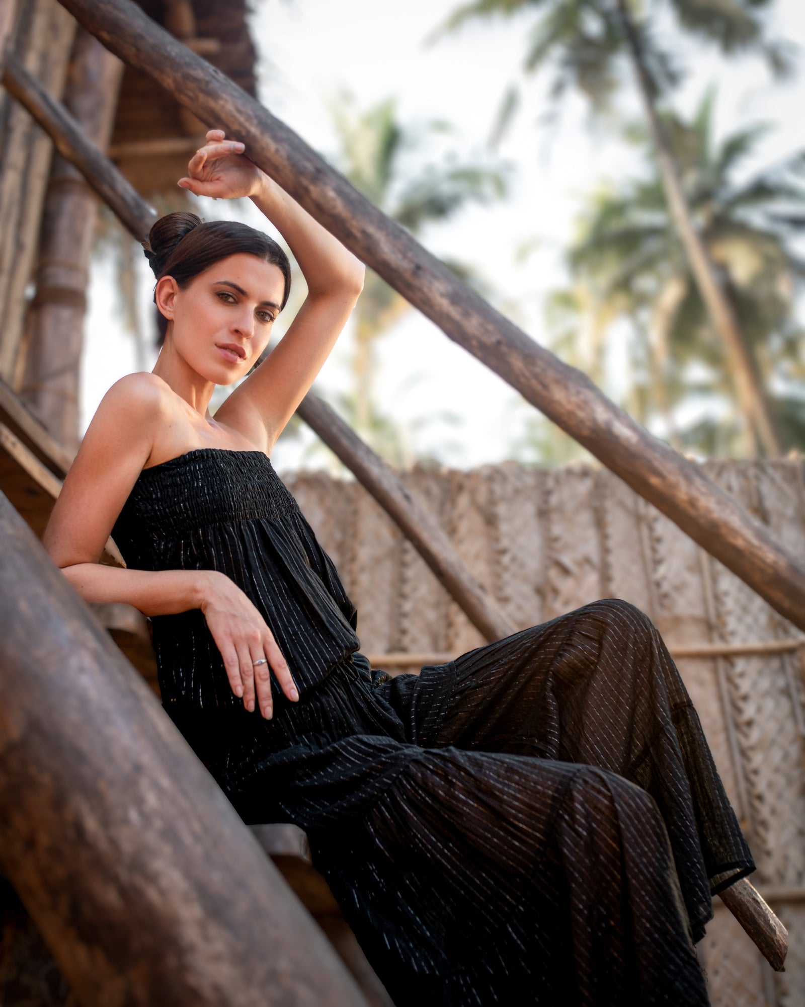 Cupid Jumpsuit - Black Lurex