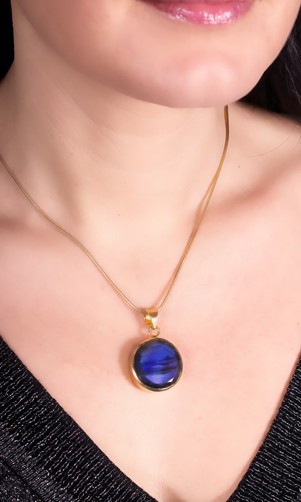 Labradorite Gold Plated Pendant GPPe5