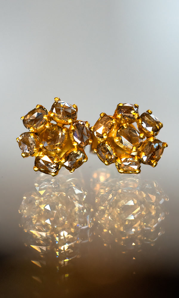 Diamond Flower Earring