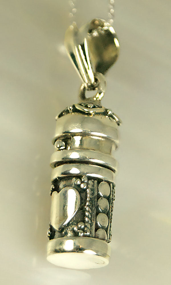 Cylinder Pendant with Heart