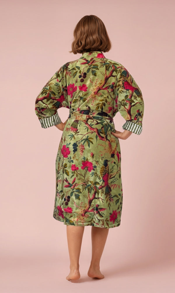 Dressing Gown - Khaki Forest