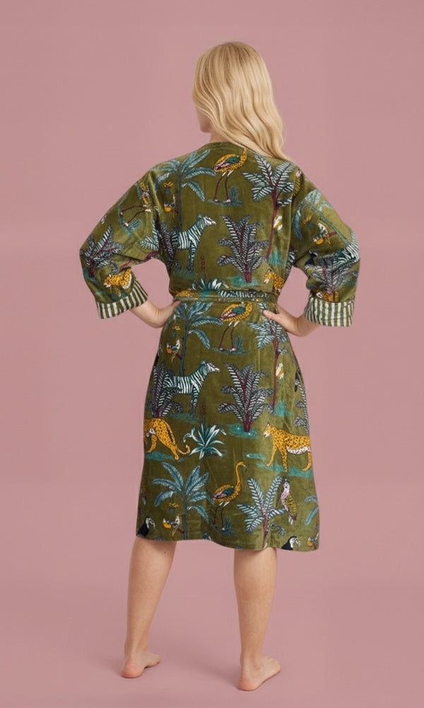 Dressing Gown - Khaki Jungle