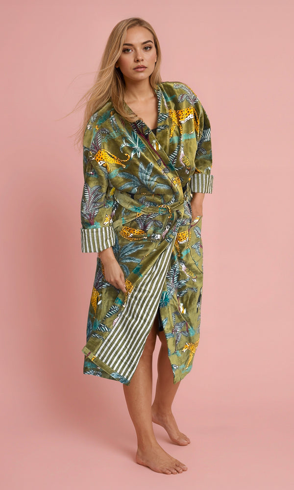 Dressing Gown - Khaki Jungle