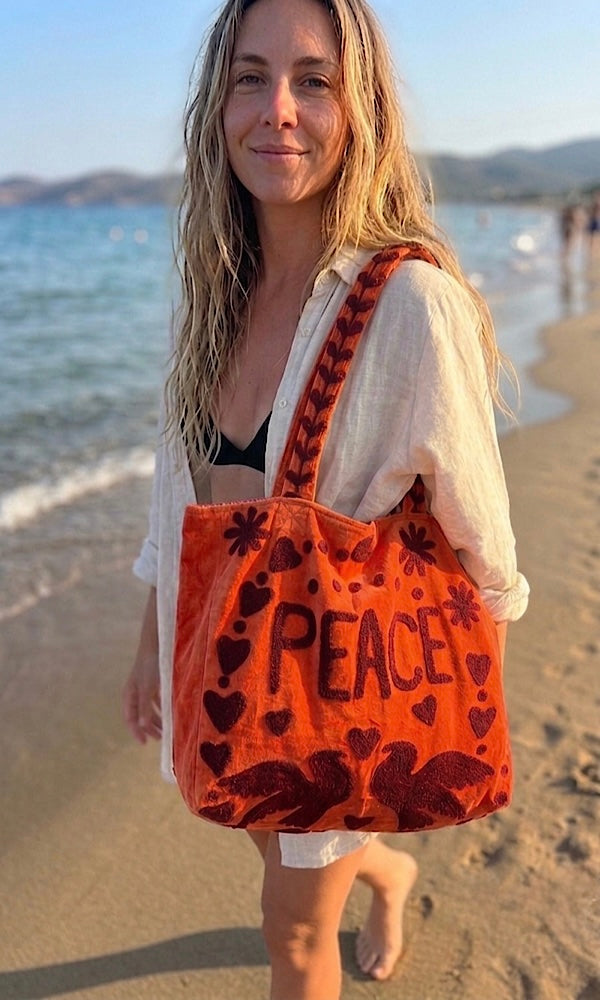 Love Peace Bag - Orange