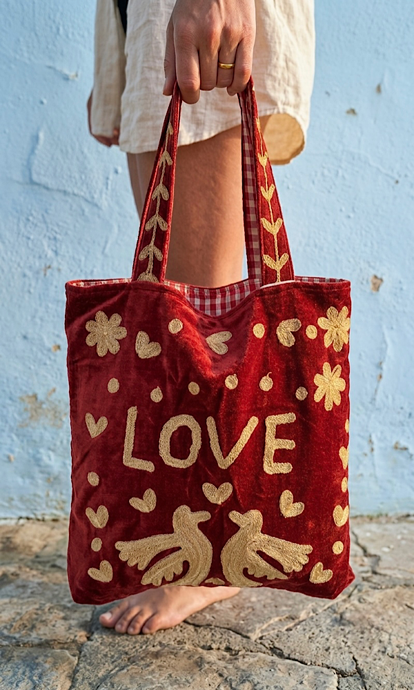 Love Peace Bag - Red