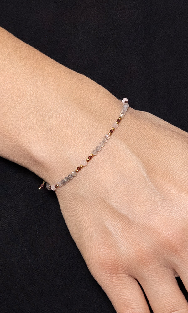 Garnet + Rose Quartz Bracelet RG1