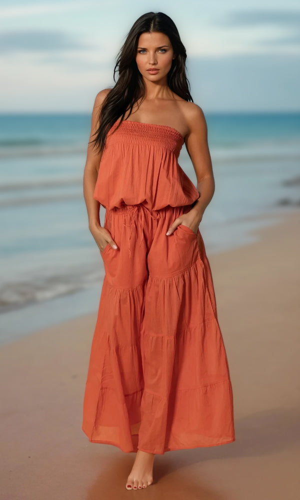 Cupid Jumpsuit - Papaya