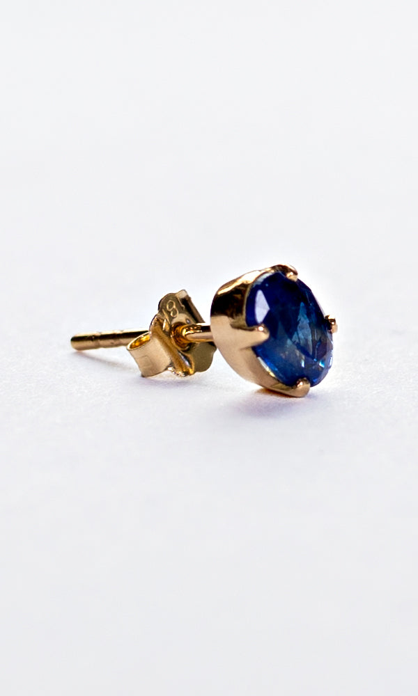 Gold Sapphire Studs