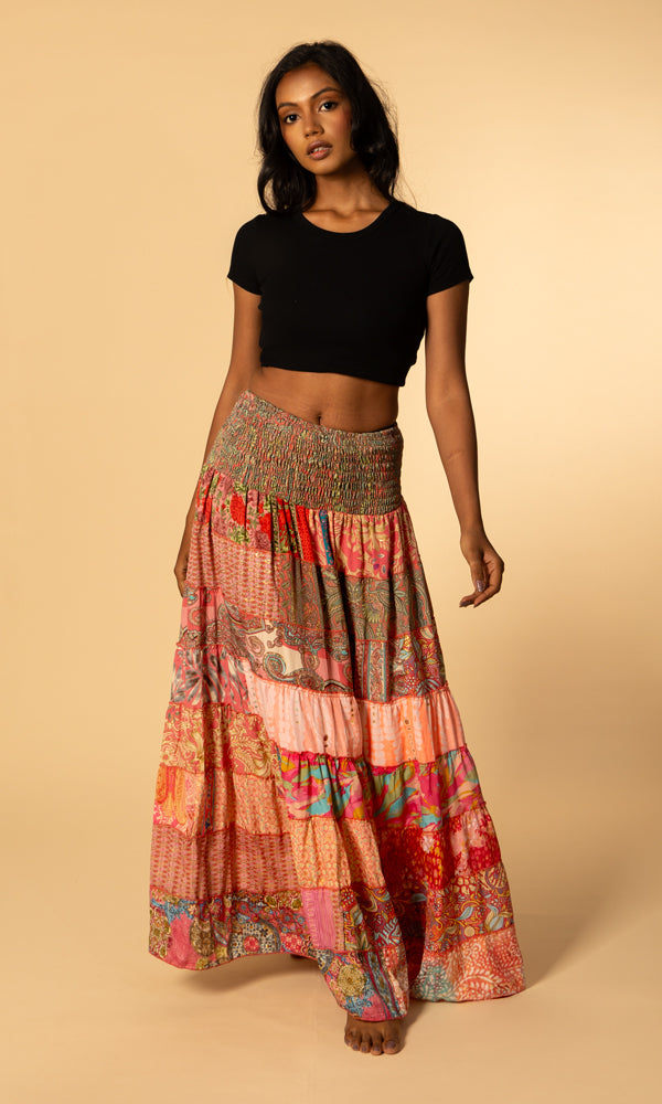 Shindig Skirt - Pink Patchwork