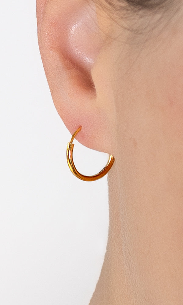 Small Gold Hoops 18k