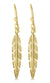Gold Plated Feather Earring - GPE6