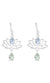 Silver Blue  Lotus Earring - EL1B
