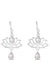 Silver Pearl  Lotus Earring - EL1A