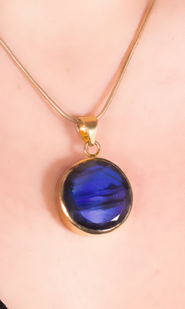 Labradorite Gold Plated Pendant GPPe5