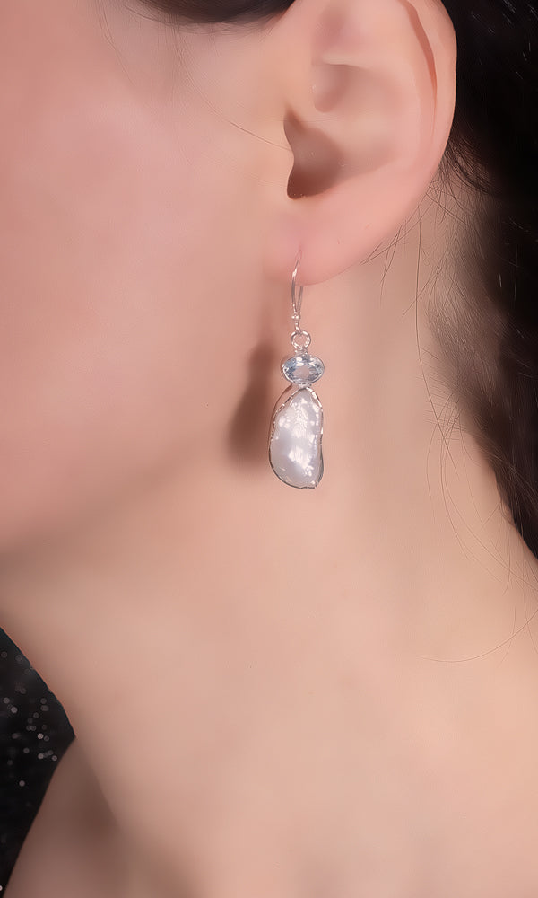 Water Pearl Earring - E18