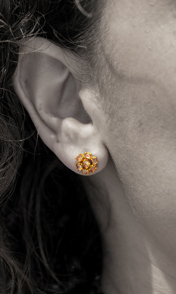 Diamond Flower Earring