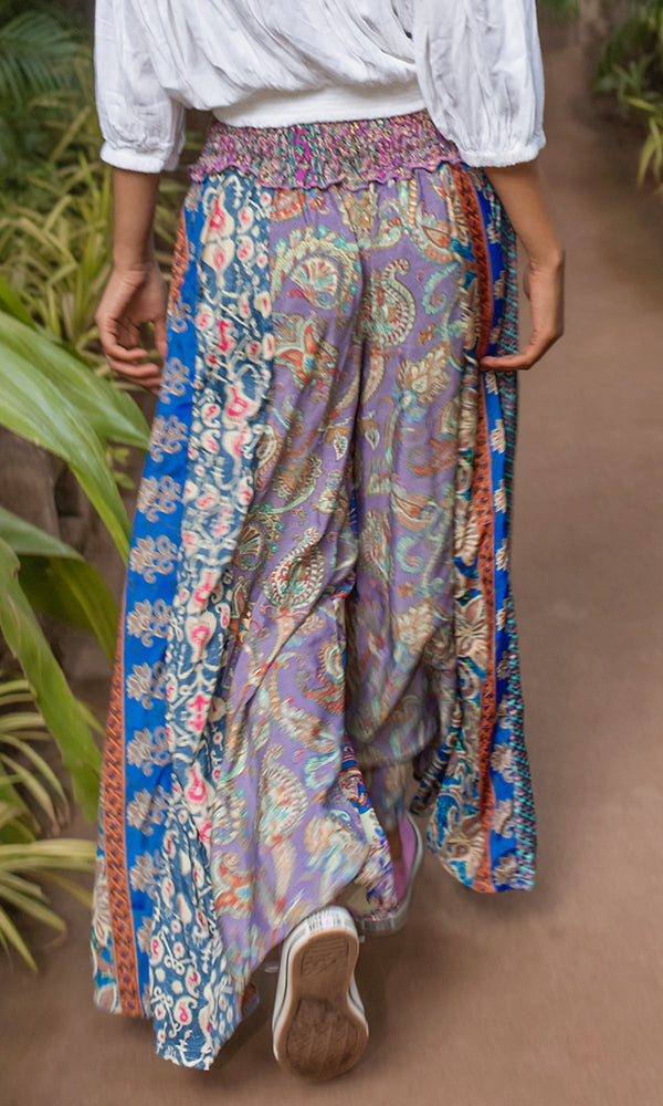 Glastonbury Trousers - Multicolour Blue/Green Tone