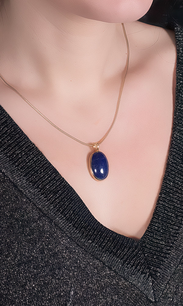 Lapis Lazuli Gold Plated Pendant (GPPe4)