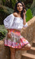 Latitude Skirt - Multicolour Red/Pink Tone