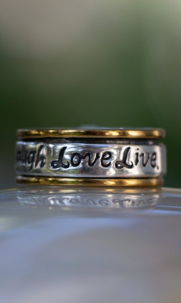Laugh Love Live Ring
