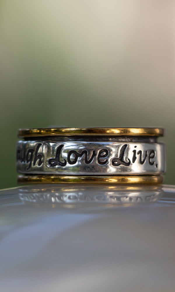 Laugh Love Live Ring