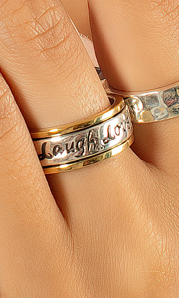 Laugh Love Live Ring