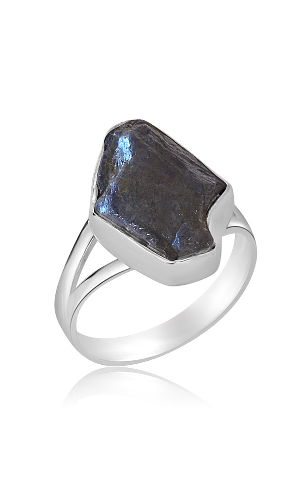 Labradorite Rough Stone Ring
