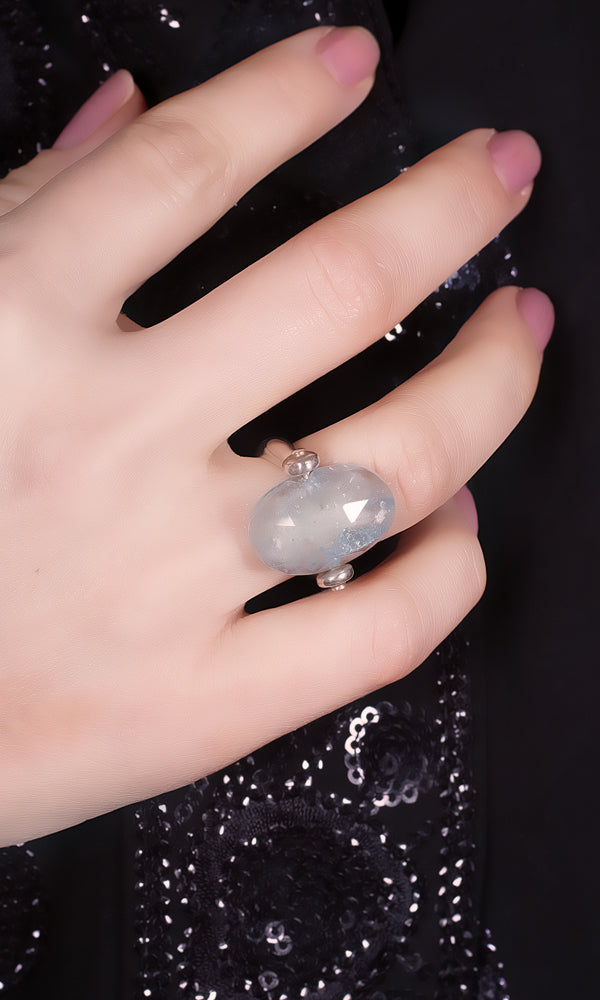 Silver Aquamarine Ring - SG2209